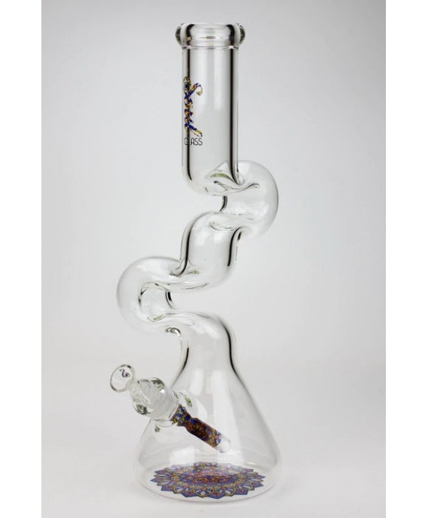 Soul Glass 16.5" 7mm Kink Zong glass water bong