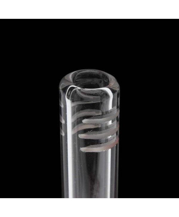 Shatter'd Glassworks - 4" Horizontal Slit Diffused Downstem - Open End for Herb