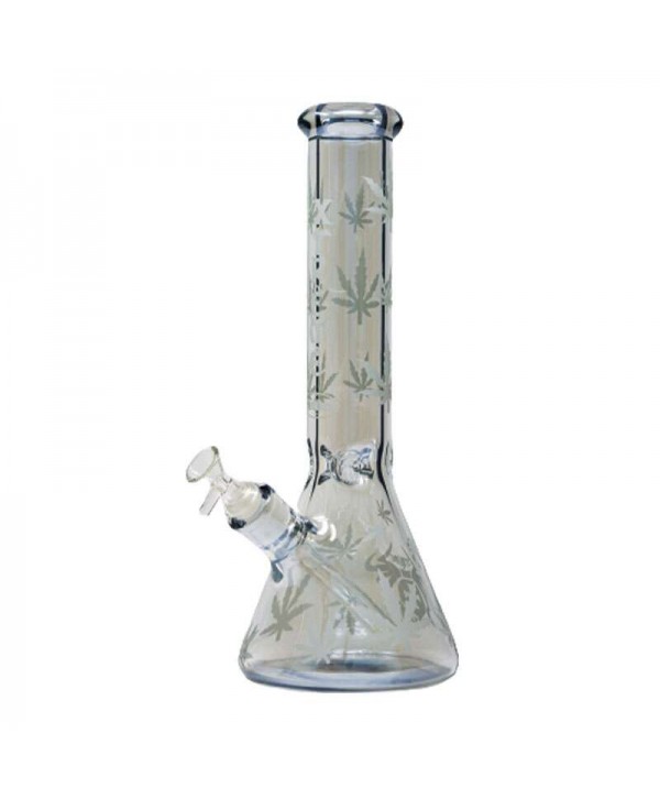 Xtreme 14" Electroplated Bong with Leaf Design