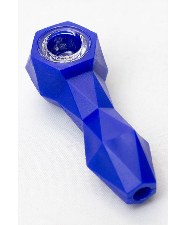 Silicone Hand Pipe With Multi Holes Glass Bowl