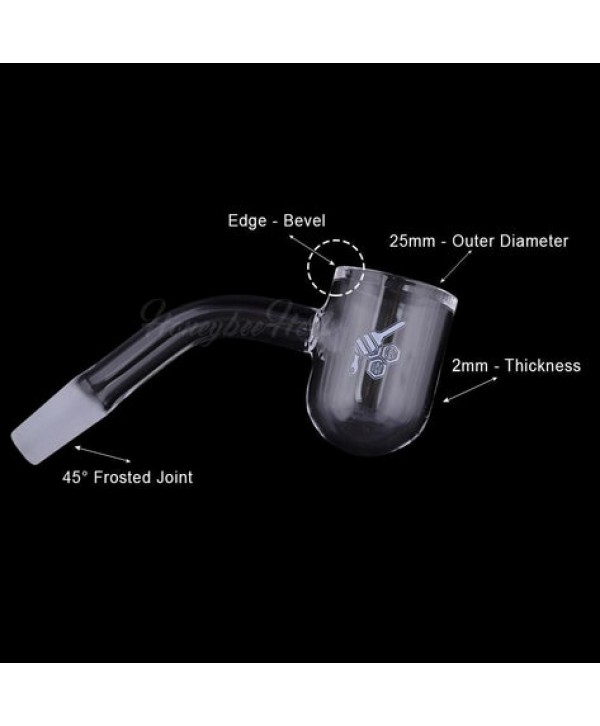 Honeybee Herb - HONEY BEVEL BOWL - 45° DEGREE Banger