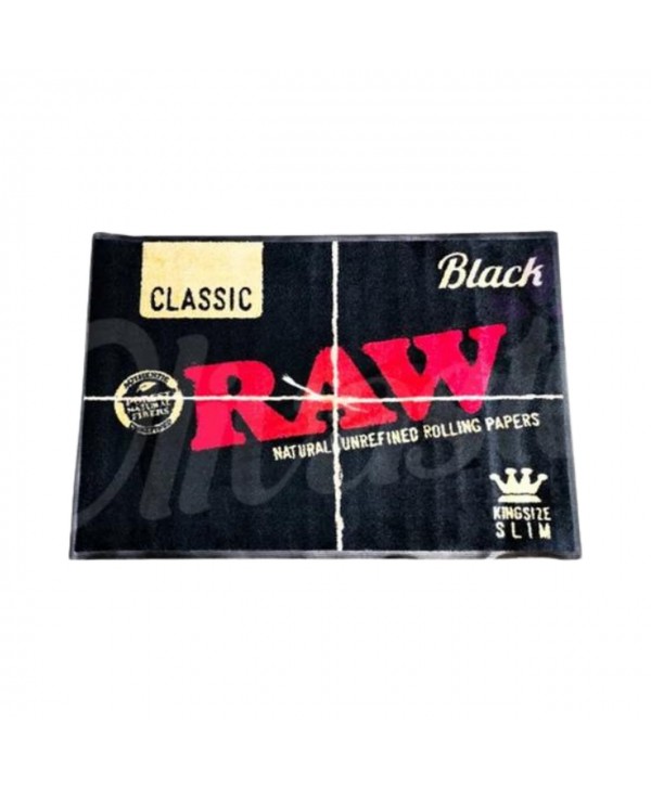 Raw Black Plush Doormat