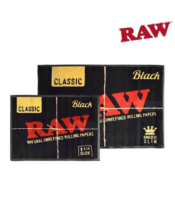 Raw Black Plush Doormat