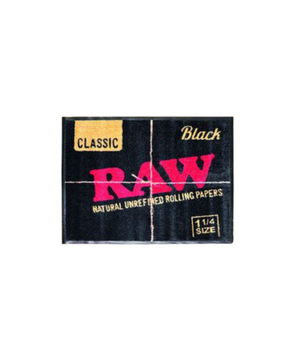 Raw Black Plush Doormat