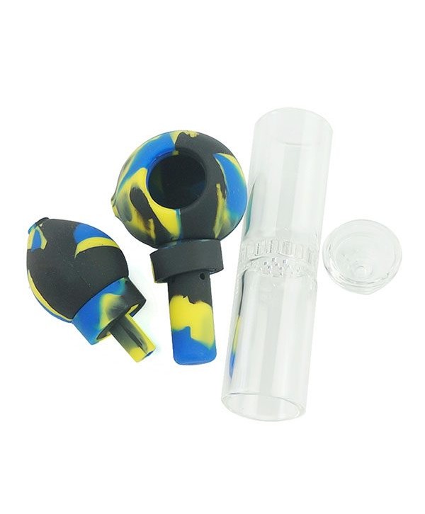 7″ Silicone Pipe w/ Built in Honey Comb Percolator