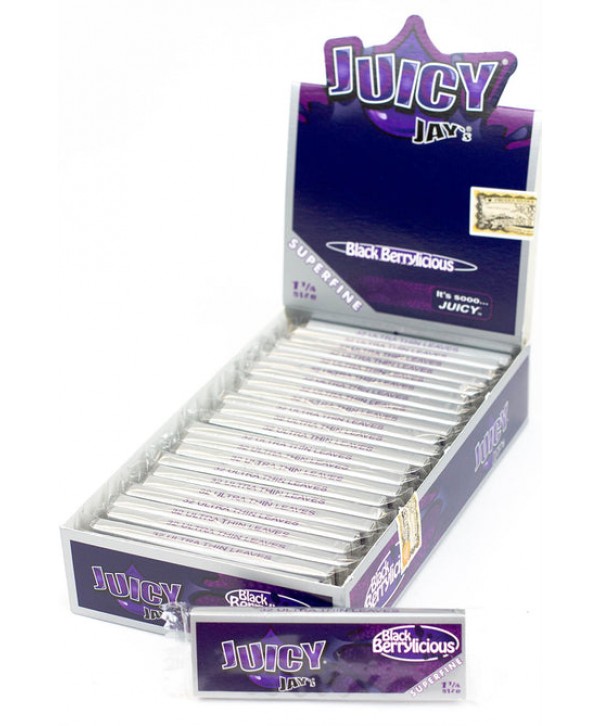 Juicy Jay's 1 1/4 Superfine Black Berrylicious Flavoured Papers