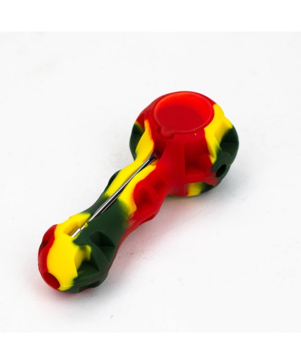 Silicone Pipe with Glass Bowl and Dab Tool