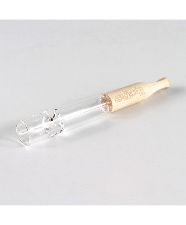 One Hitter Glass PIpe with Bamboo Tip